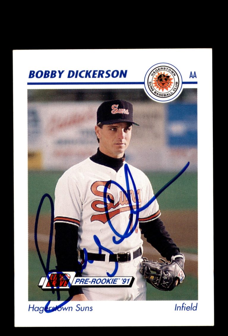 Signed Baseball Card Auto 1991 Line Drive #229 Bobby Dickerson Suns