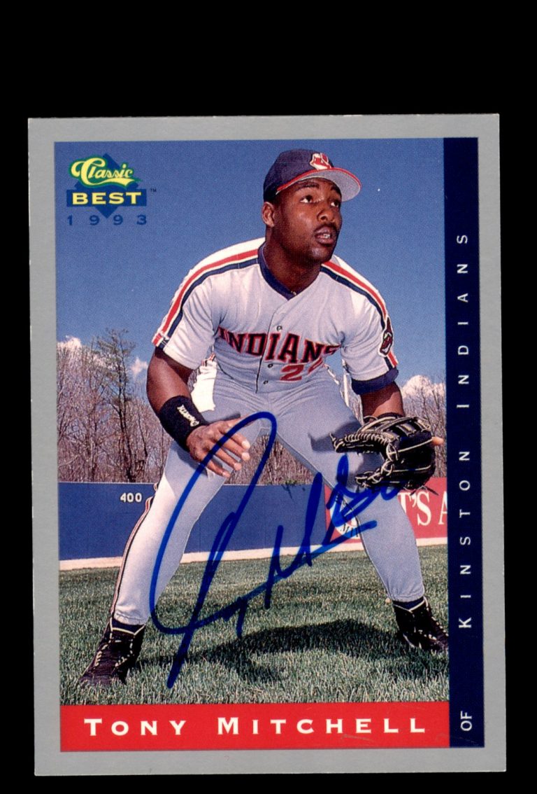 Signed Baseball Card Auto 1993 Classic Best #223 Tony Mitchell Kinston Indians