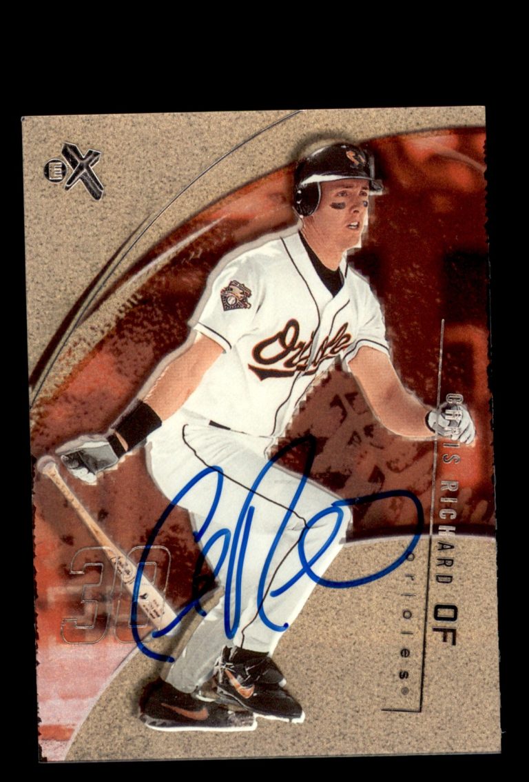 Signed Baseball Card Auto 2002 Fleer E-X #93 Chris Richard Baltimore Orioles