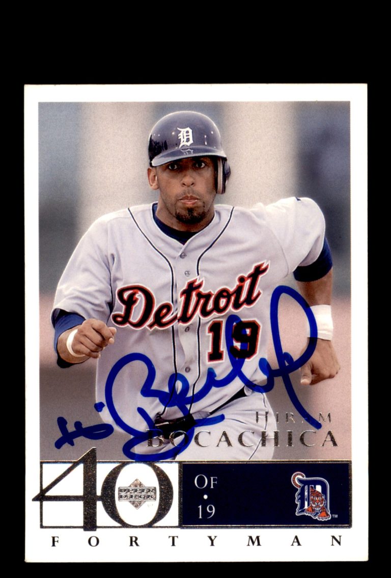 Signed Baseball Card Auto 2003 Upper Deck 40-Man #274 Hiram Bocachica Tigers