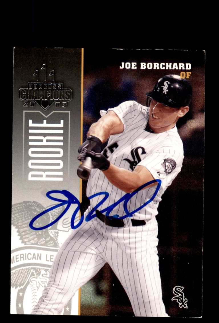 Signed Baseball Card Auto 2003 Donruss Champions #59 Joe Borchard White Sox