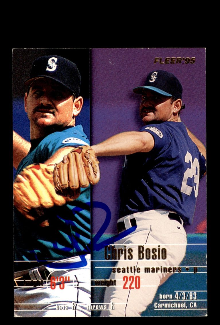Signed Baseball Card Auto 1995 Fleer #262 Chris Bosio Seattle Mariners