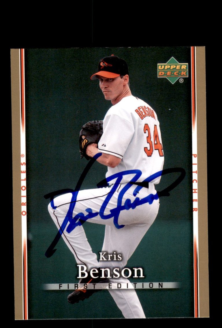 Signed Baseball Card Auto 2007 Upper Deck First Edition #55 Kris Benson Orioles