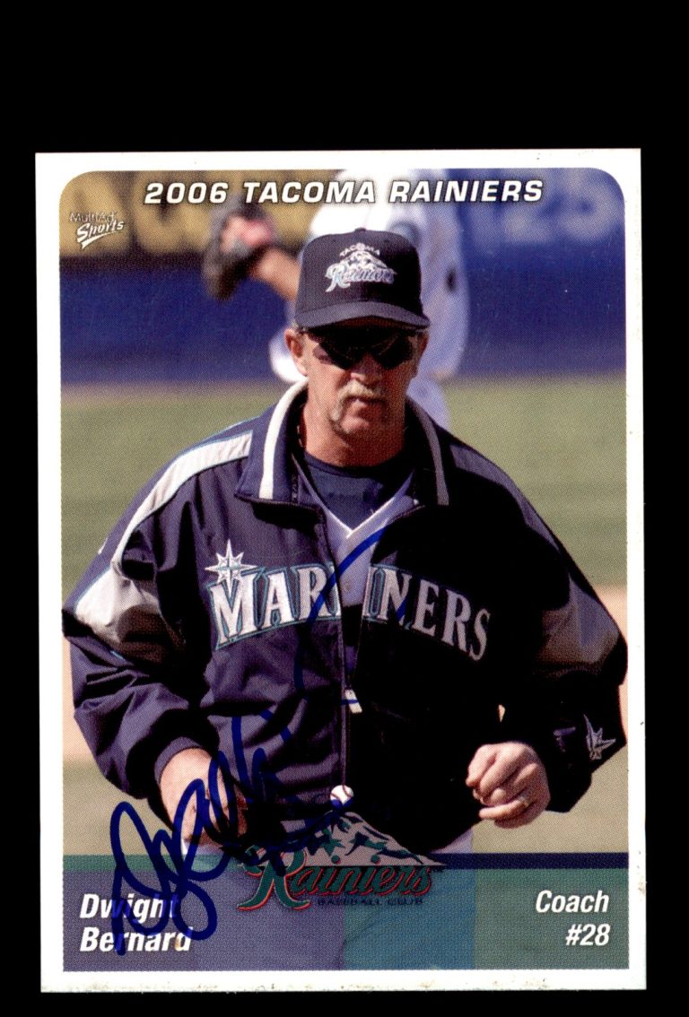 Signed Baseball Card Auto 2006 MultiAd Tacoma Rainiers #5 Dwight Bernard