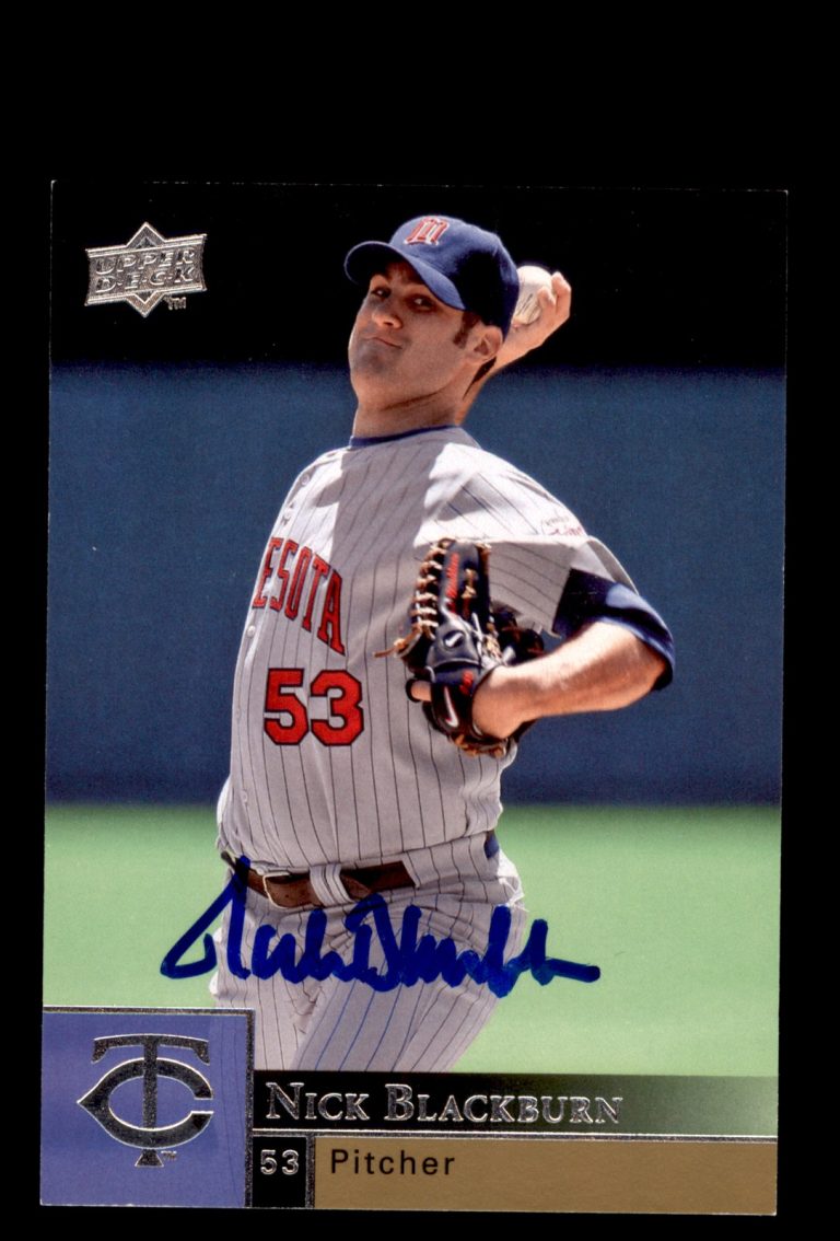 Signed Baseball Card Auto 2009 Upper Deck #239 Nick Blackburn Minnesota Twins
