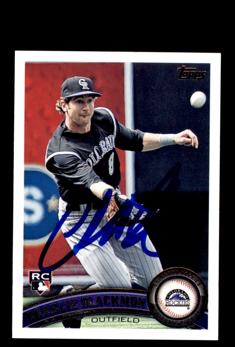 Signed Baseball Card Auto 2011 Topps Update #US231 Charlie Blackmon Rockies