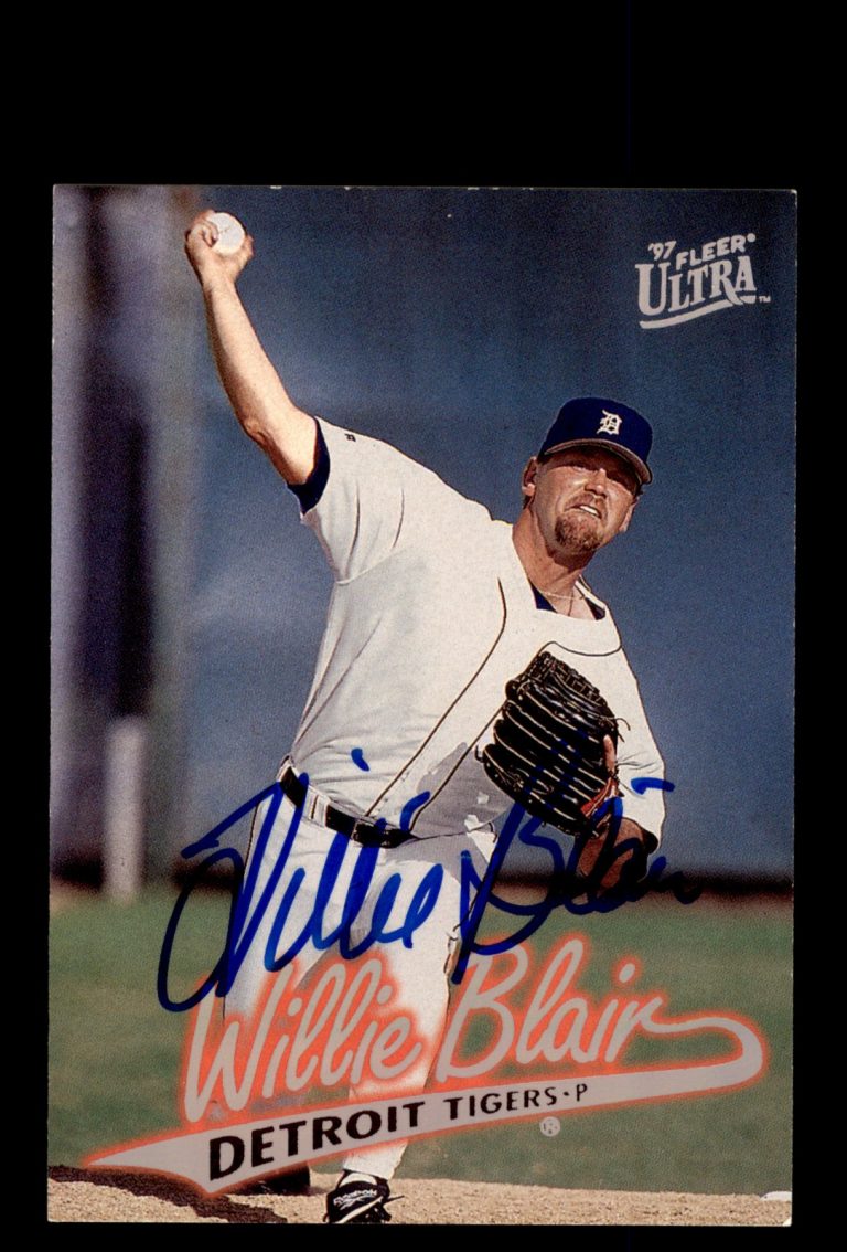 Signed Baseball Card Auto 1997 Ultra #496 Willie Blair Detroit Tigers
