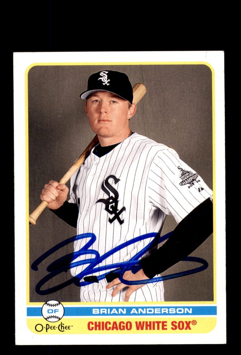 Signed Baseball Card Auto 2009 O-Pee-Chee #292 Brian Anderson Chicago White Sox