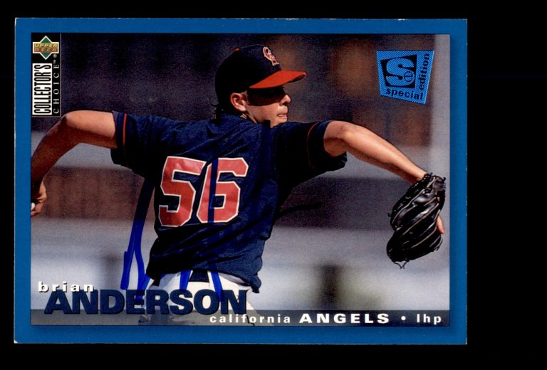 Signed Baseball Card Auto 1995 Collector's Choice SE #33 Brian Anderson Angels