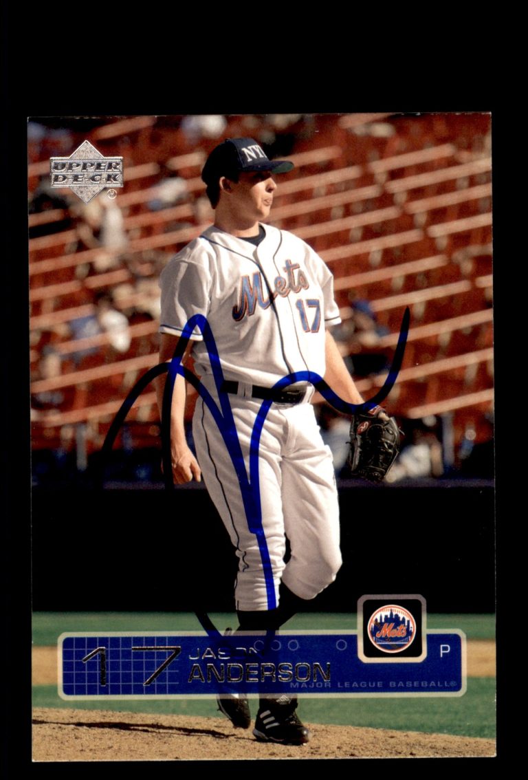 Signed Baseball Card Auto 2004 Upper Deck #585 Jason Anderson New York Mets