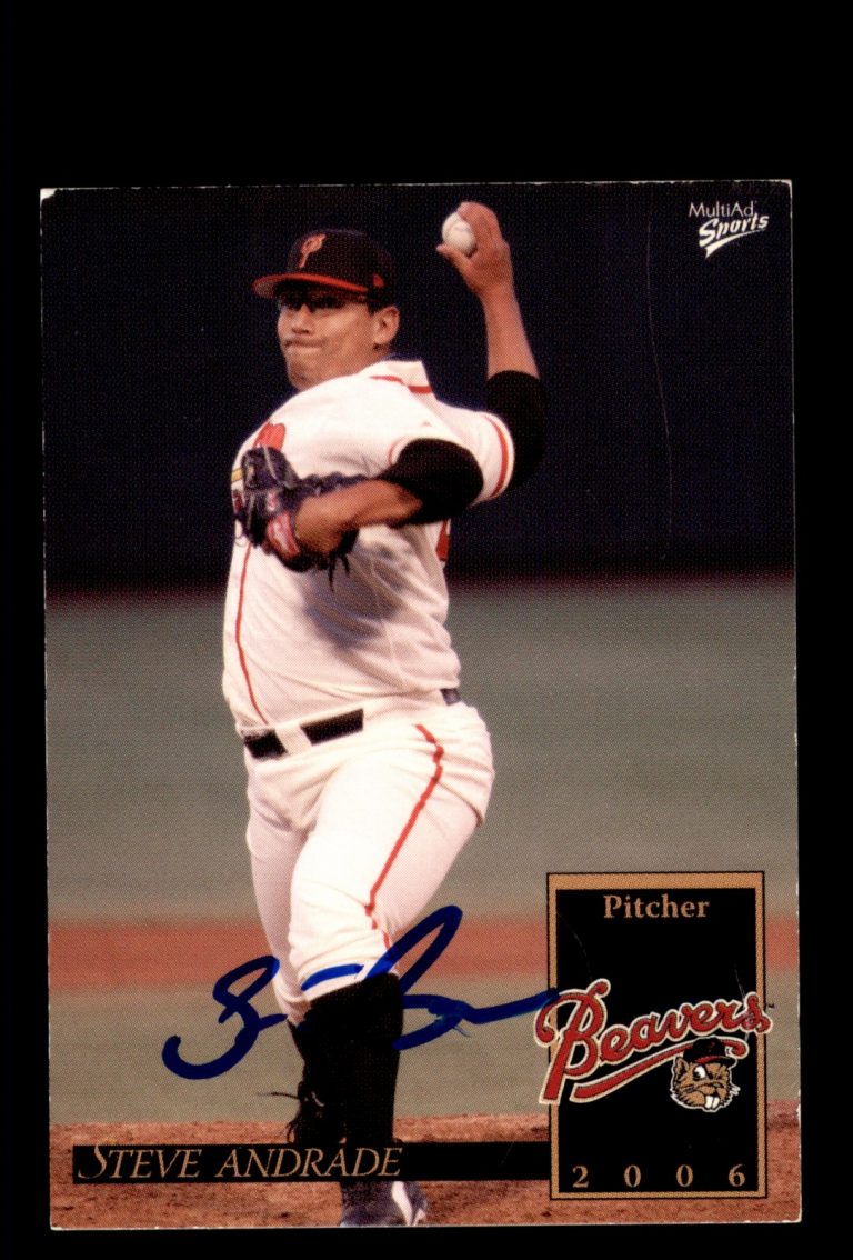 Signed Baseball Card Auto 2006 Portland Beavers #29 Steve Andrade