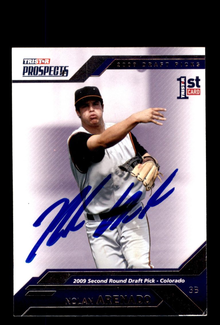Signed Baseball Card Auto 2009 TriStar Prospects Plus #47 Nolan Arenado Rockies