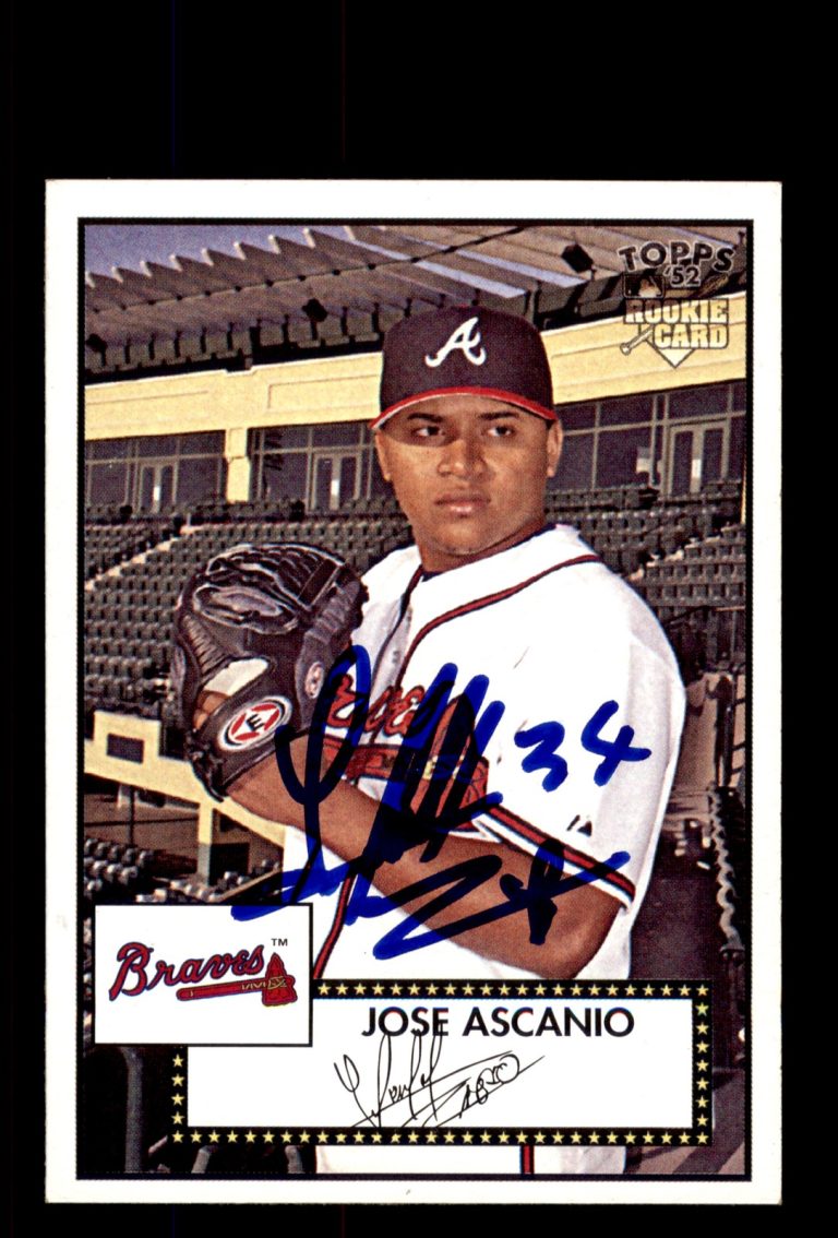 Signed Baseball Card Auto 2007 Topps '52 Rookies #188 Jose Ascanio Braves