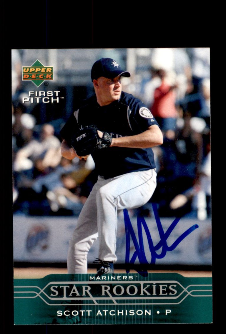 Signed Baseball Card Auto 2005 Upper Deck #255 Scott Atchison Seattle Mariners