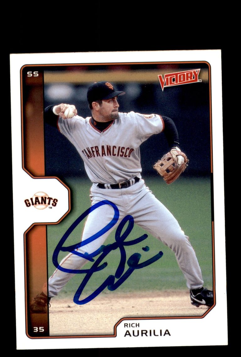 Signed Baseball Card Auto 2002 Upper Deck Victory #367 Rich Aurilia Giants