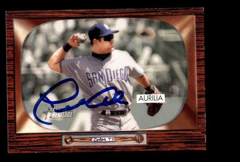 Signed Baseball Card Auto 2004 Bowman Heritage #113 Rich Aurilia Padres