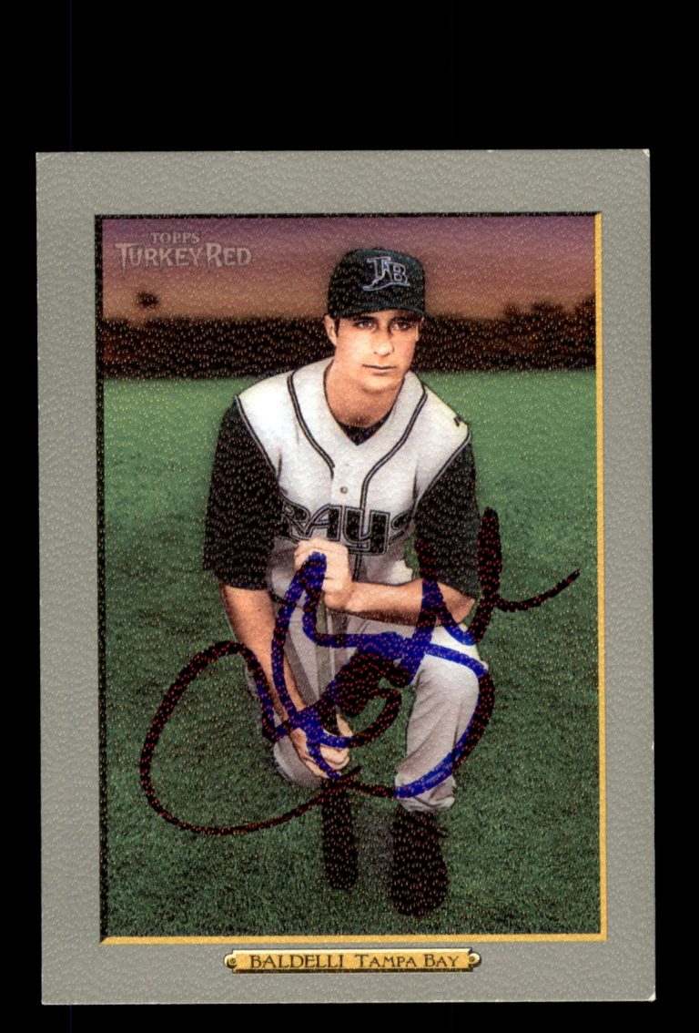 Signed Baseball Card Auto 2006 Topps Turkey Red #354 Rocco Baldelli Devil Rays