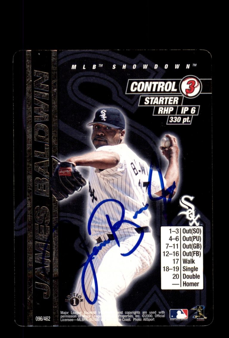 Signed Baseball Card Auto 2000 MLB Showdown 1st Ed. #096 James Baldwin White Sox