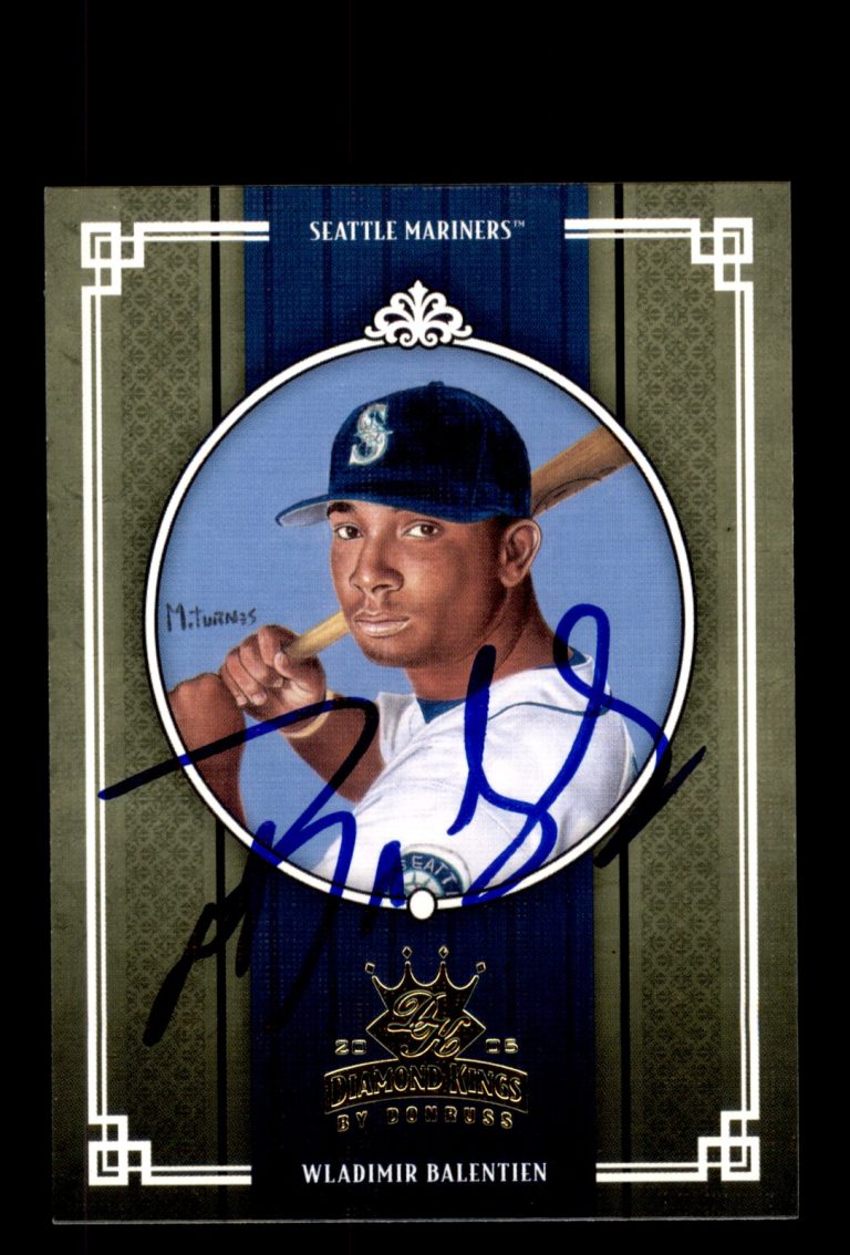 Signed Baseball Card Auto 2005 Donruss Diamond Kings #395 Wladimir Balentien