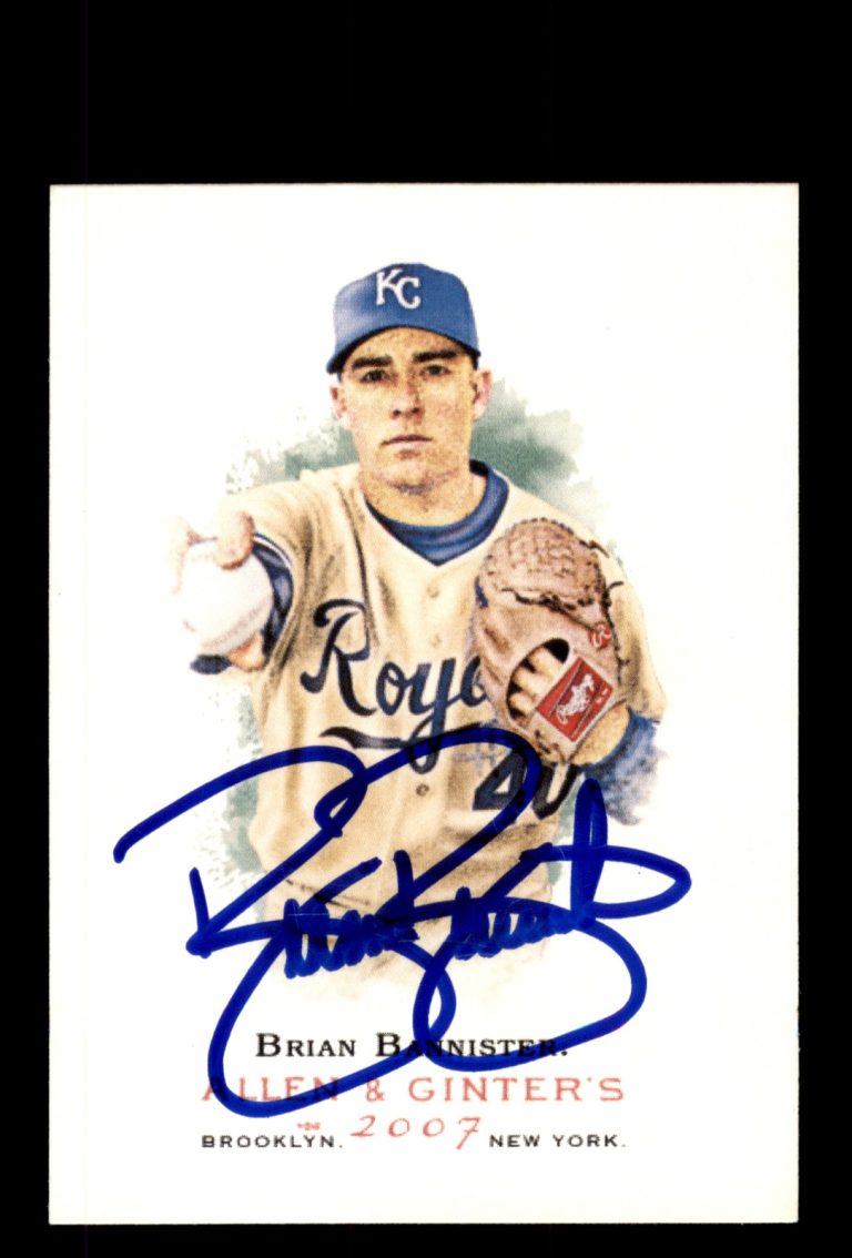 Signed Baseball Card Auto 2007 Topps Allen & Ginter #143 Brian Bannister Royals
