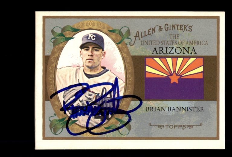 Signed Baseball Card Auto 2008 Allen & Ginter #US3 Brian Bannister State Royals