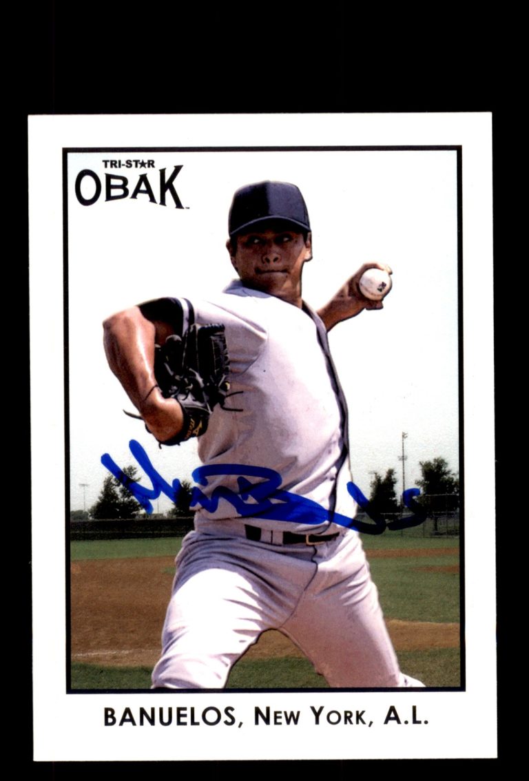 Signed Baseball Card Auto 2011 TriStar Obak #71 Manny Banuelos New York Yankees