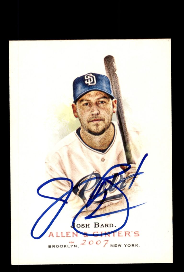 Signed Baseball Card Auto 2007 Topps Allen & Ginter #224 Josh Bard A&G Padres