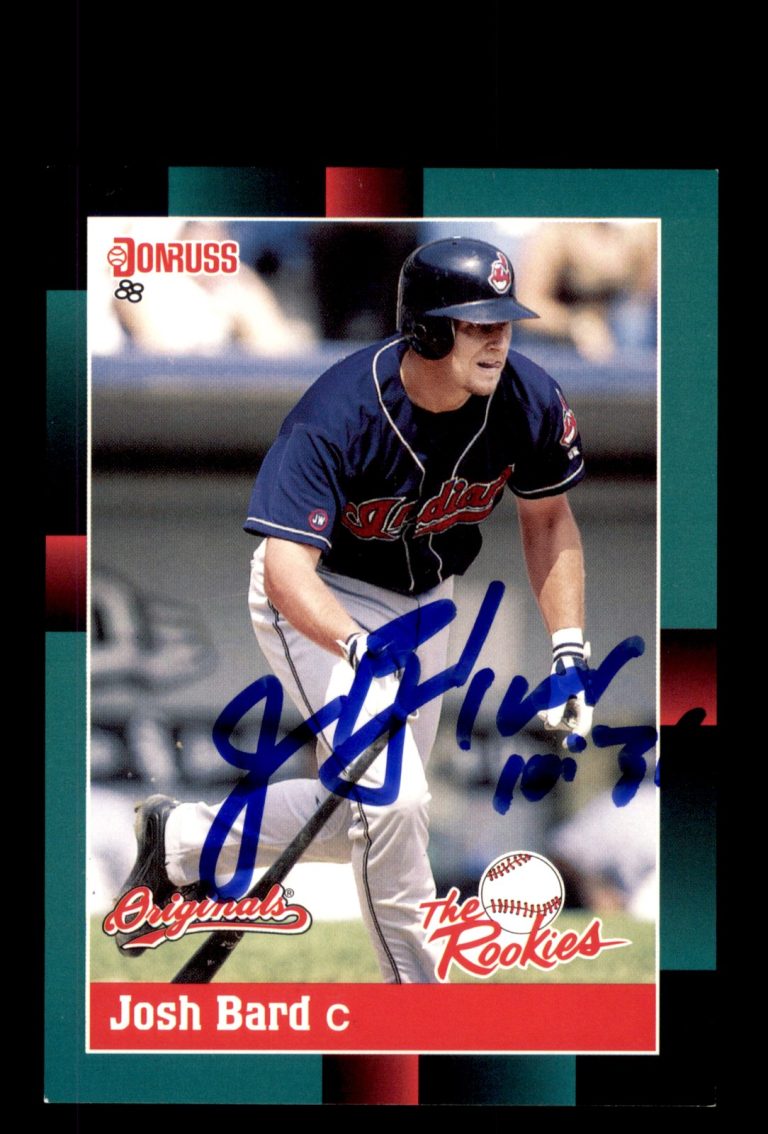 Signed Baseball Card Auto 2002 Donruss Originals #423 Josh Bard Indians
