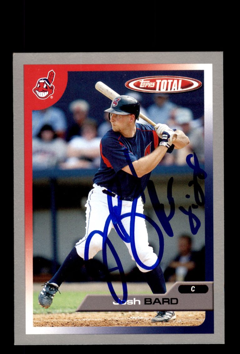 Signed Baseball Card Auto 2005 Topps Total #33 Josh Bard Cleveland Indians
