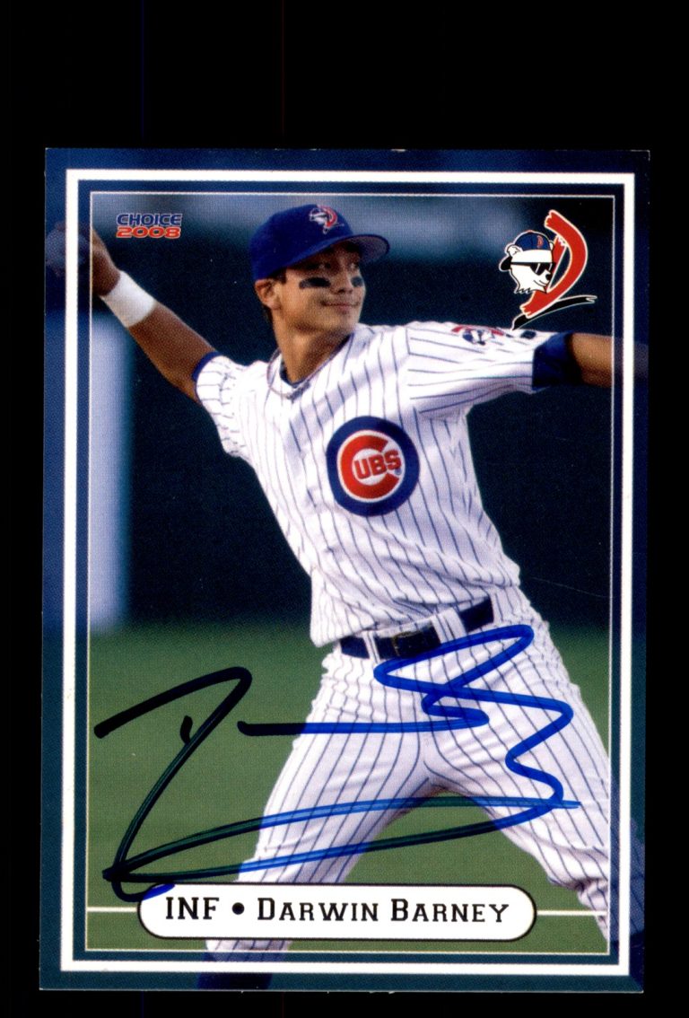 Signed Baseball Card Auto 2008 Choice Daytona Cubs #02 Darwin Barney