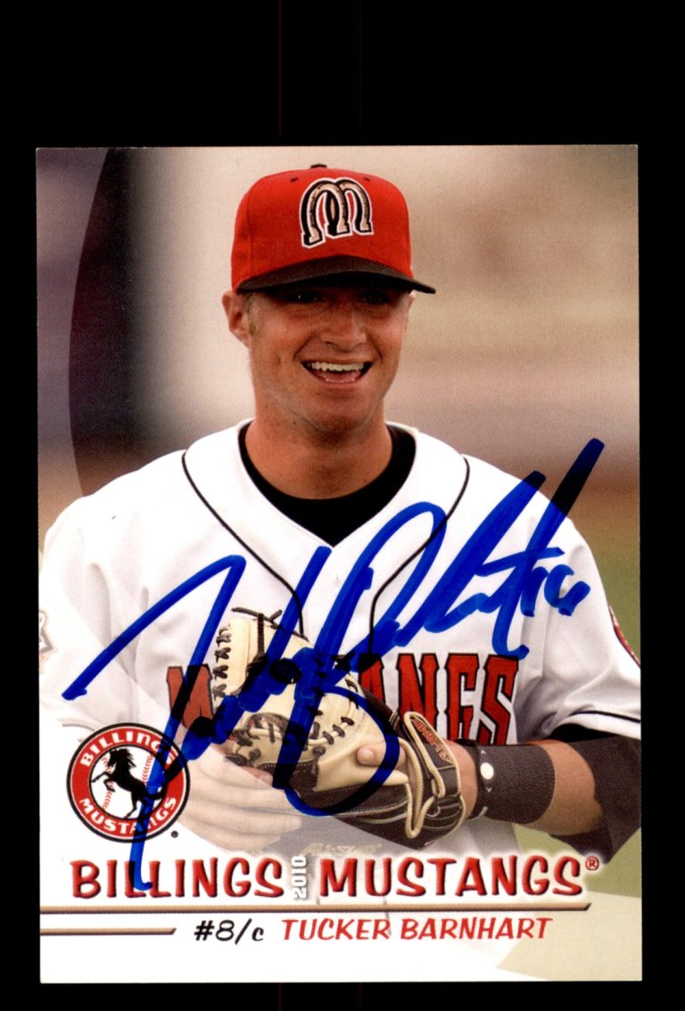 Signed Baseball Card Auto 2010 Grandstand Billings Mustangs Tucker Barnhart