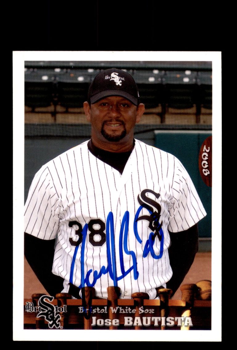 Signed Baseball Card Auto 2008 Grandstand Bristol White Sox #3 Jose Bautista