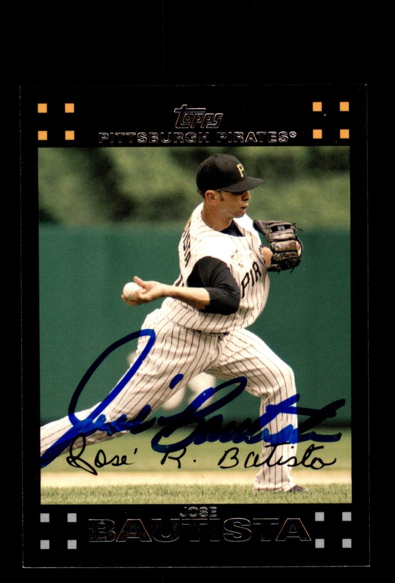 Signed Baseball Card Auto 2007 Topps #505 Jose Bautista Pittsburgh Pirates
