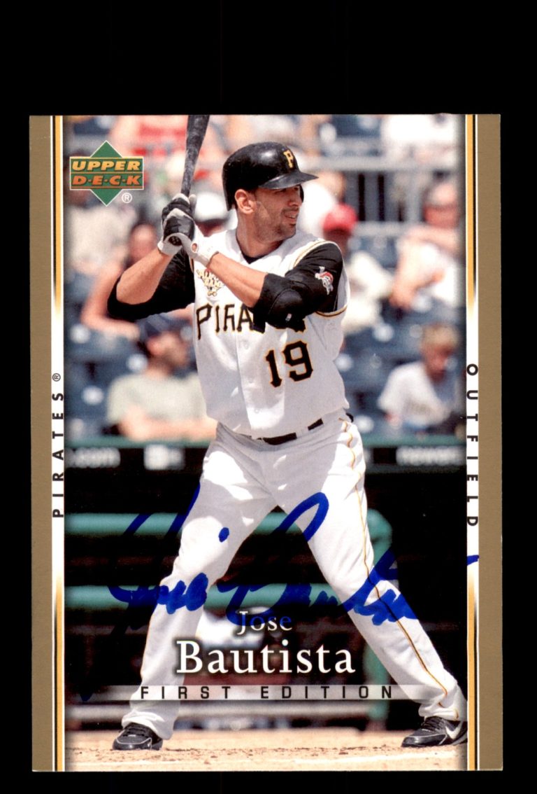 Signed Baseball Card Auto 2007 Upper Deck First Edition #263 Jose Bautista
