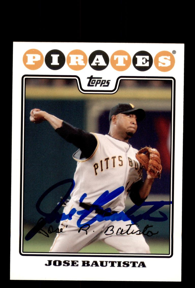 Signed Baseball Card Auto 2008 Topps #158 Jose Bautista Pittsburgh Pirates