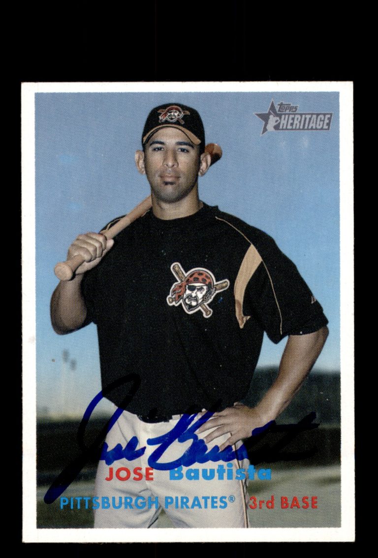 Signed Baseball Card Auto 2006 Topps Heritage #57 Jose Bautista Pirates