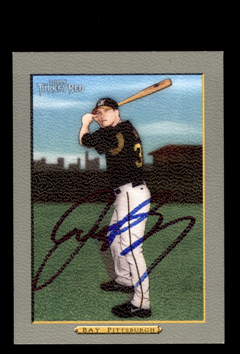 Signed Baseball Card Auto 2006 Topps Turkey Red #372 Jason Bay Pirates