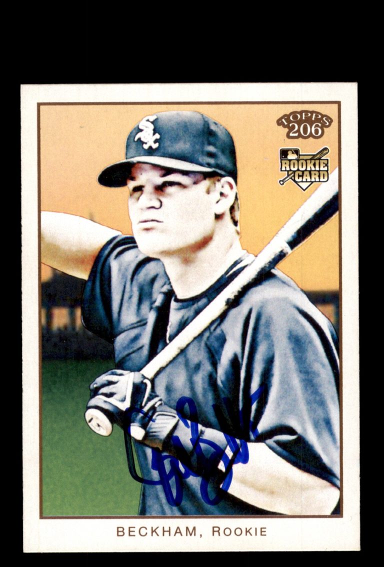 Signed Baseball Card Auto 2009 Topps 206 #174 Gordon Beckham Chicago White Sox
