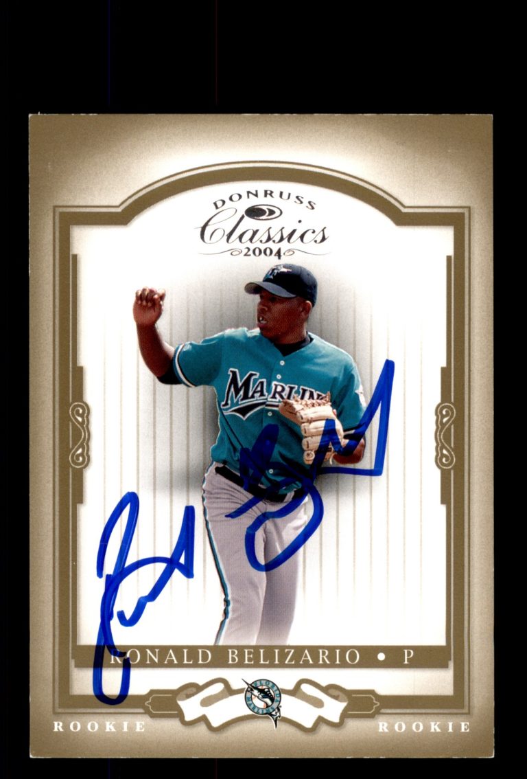 Signed Baseball Card Auto 2004 Donruss Classics #194 Ronald Belisario Marlins