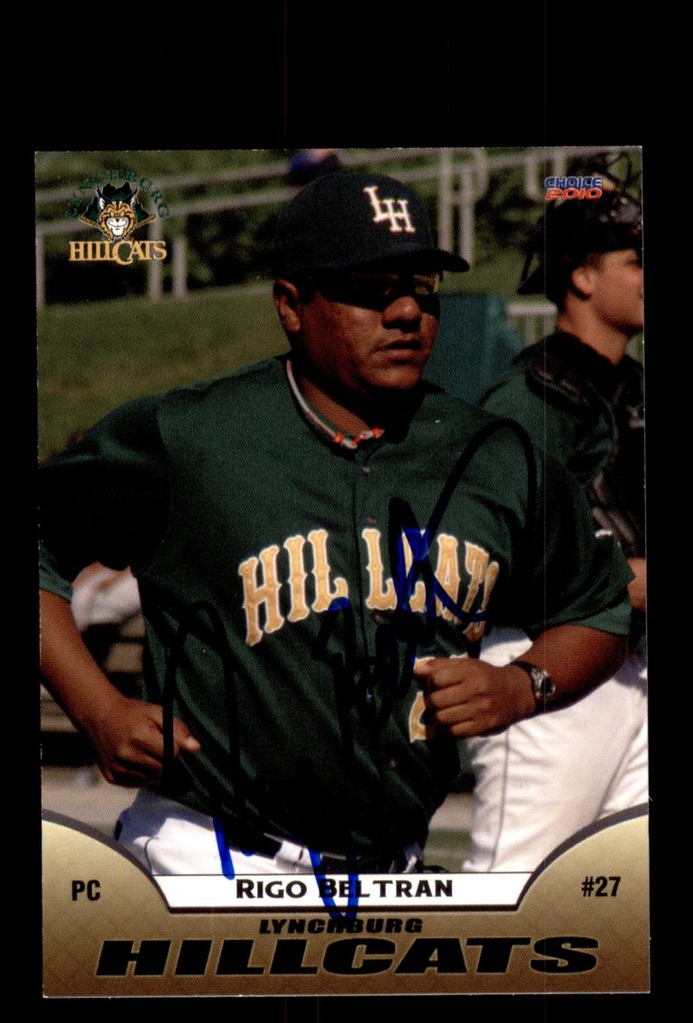 Signed Baseball Card Auto 2010 Choice Lynchburg Hillcats #28 Rigo Beltran