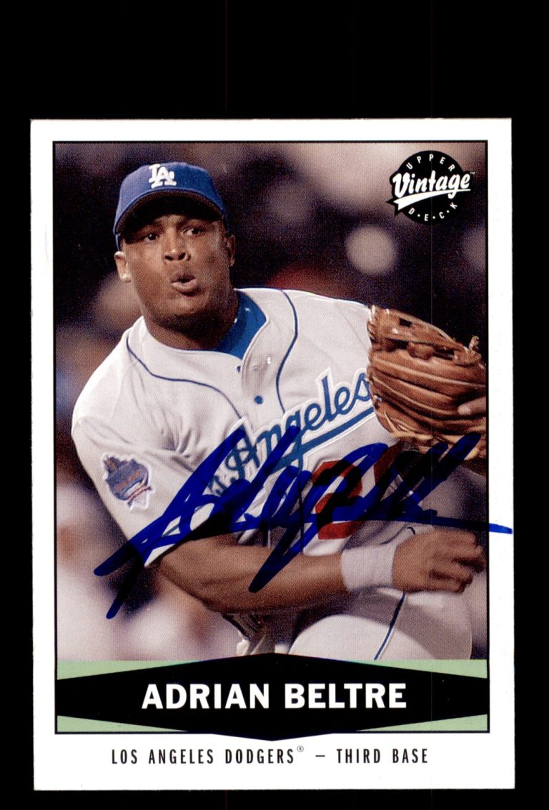 Signed Baseball Card Auto 2004 Upper Deck Vintage #161 Adrian Beltre LA Dodgers