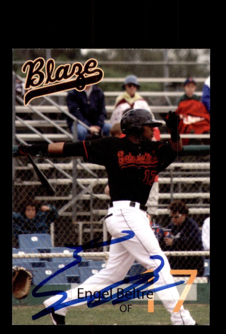 Signed Baseball Card Auto 2010 Bakersfield Blaze Engel Beltre