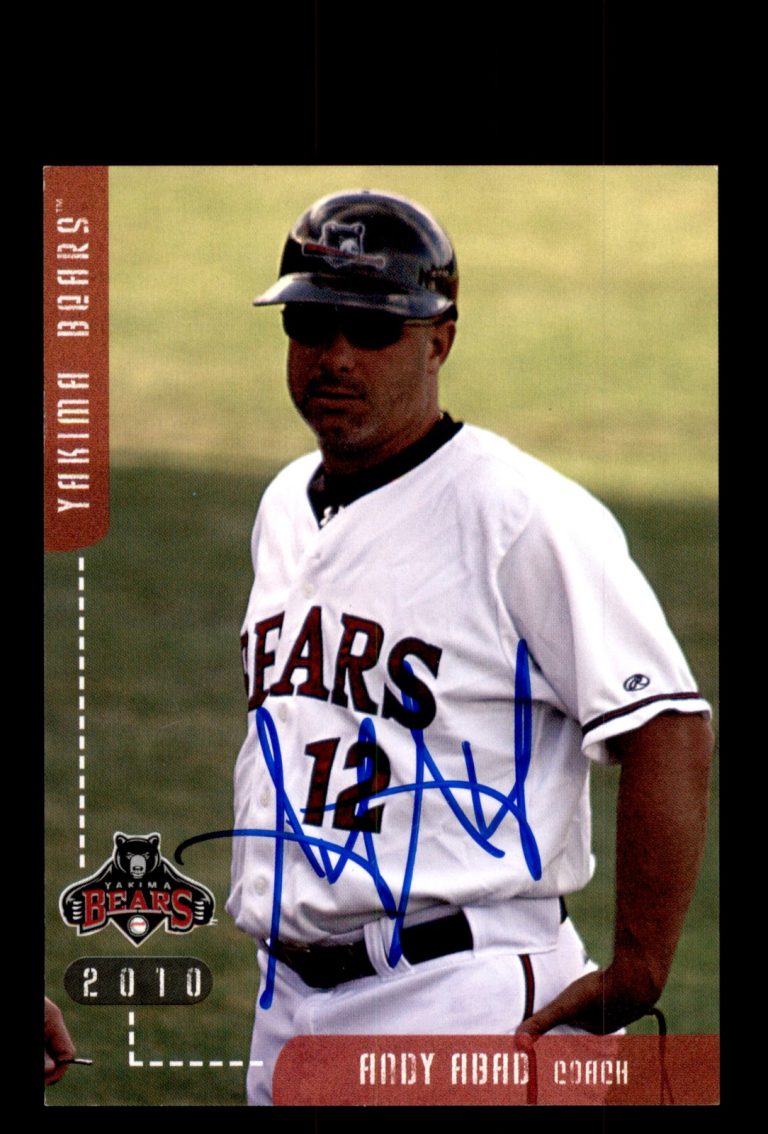 Signed Baseball Card Auto 2010 Grandstand Yakima Bears Andy Abad