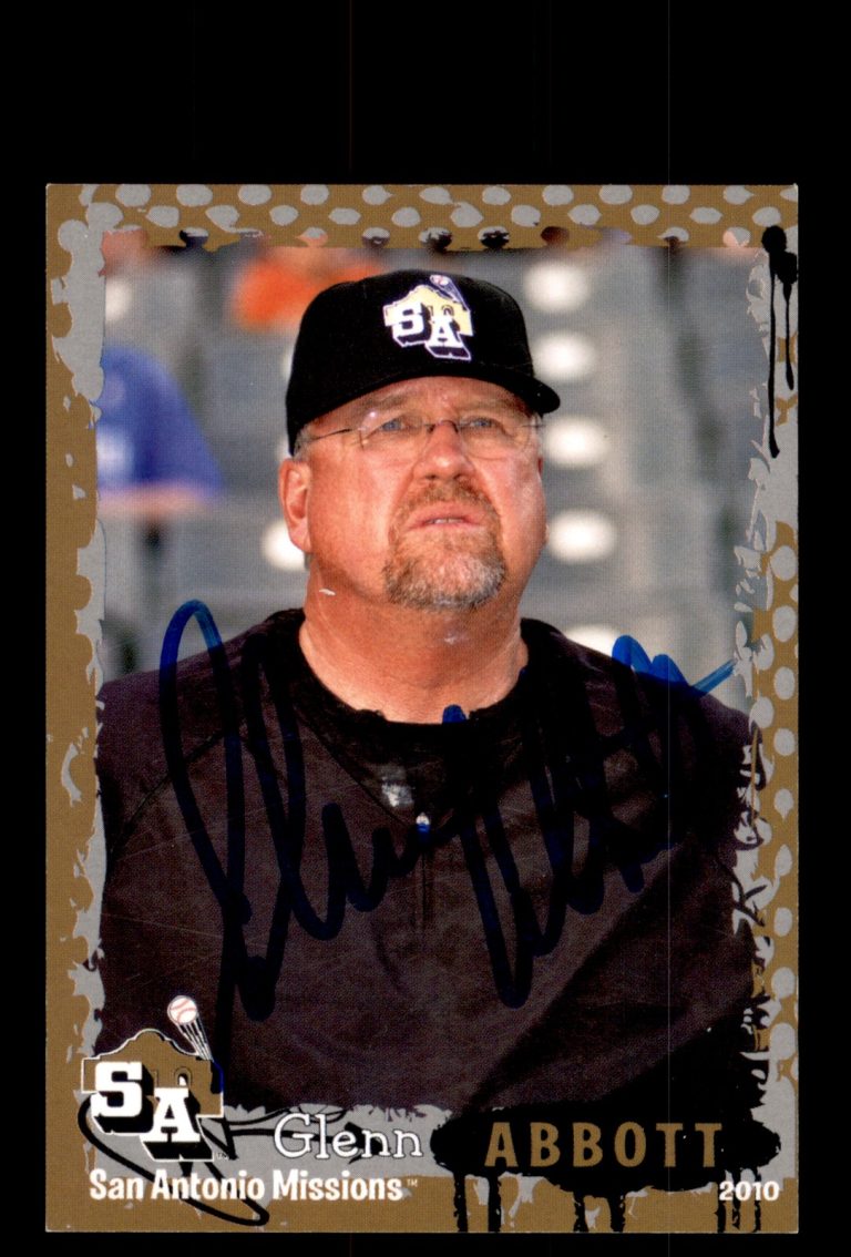Signed Baseball Card Auto 2010 Grandstand San Antonio Missions #NNO Glenn Abbott