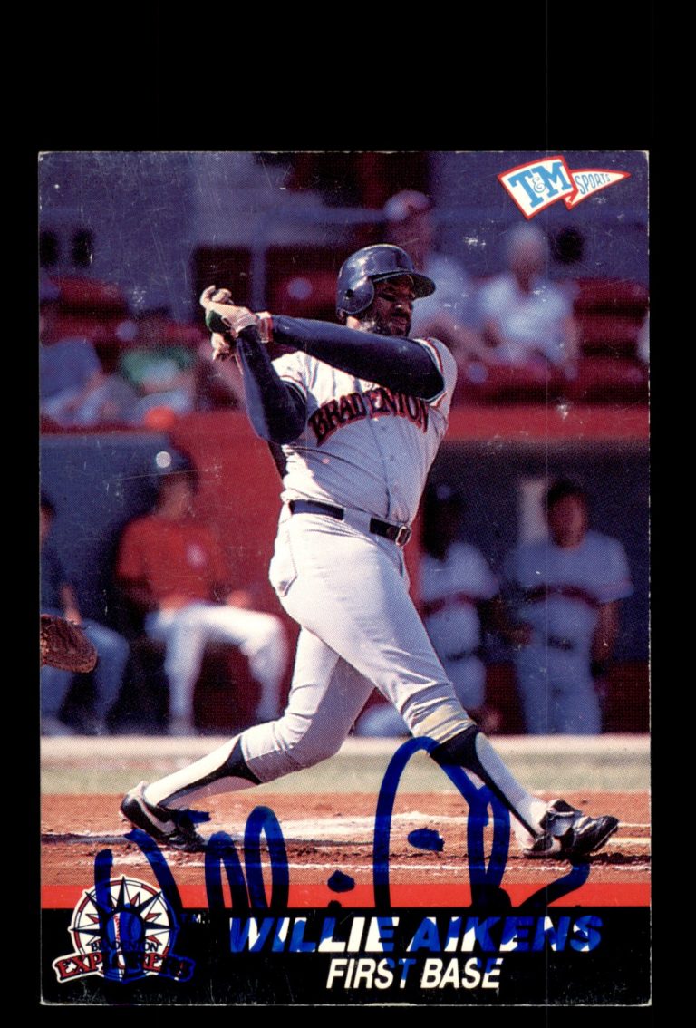 Signed Baseball Card Auto 1989-90 T&M Senior League #2 Willie Aikens