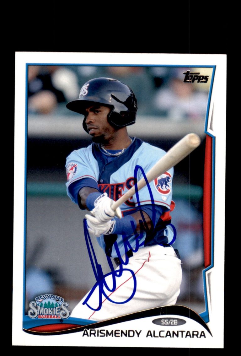 Signed Baseball Card Auto 2014 Topps Pro Debut #76 Arismendy Alcantara Cubs