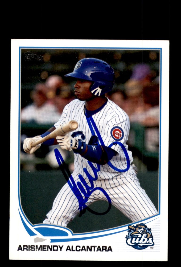 Signed Baseball Card Auto 2013 Topps Pro Debut #2 Arismendy Alcantara Cubs