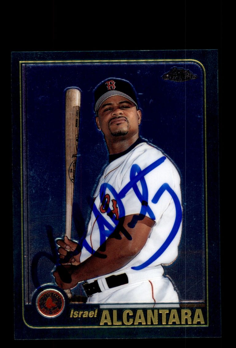 Signed Baseball Card Auto 2001 Topps #T174 Israel Alcantara Boston Red Sox