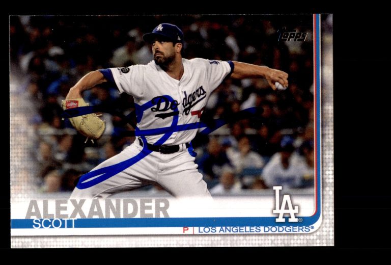 Signed Baseball Card Auto 2019 Topps #US162 Scott Alexander LA Dodgers