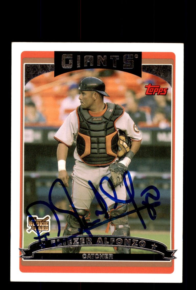 Signed Baseball Card Auto 2006 Topps #12 Eliezer Alfonzo San Francisco Giants